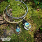 Colliers Torques Micro-macramé et pendentifs Labradorite - Collier Bohème