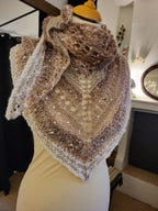 Châle dentelle "Premiers flocons"