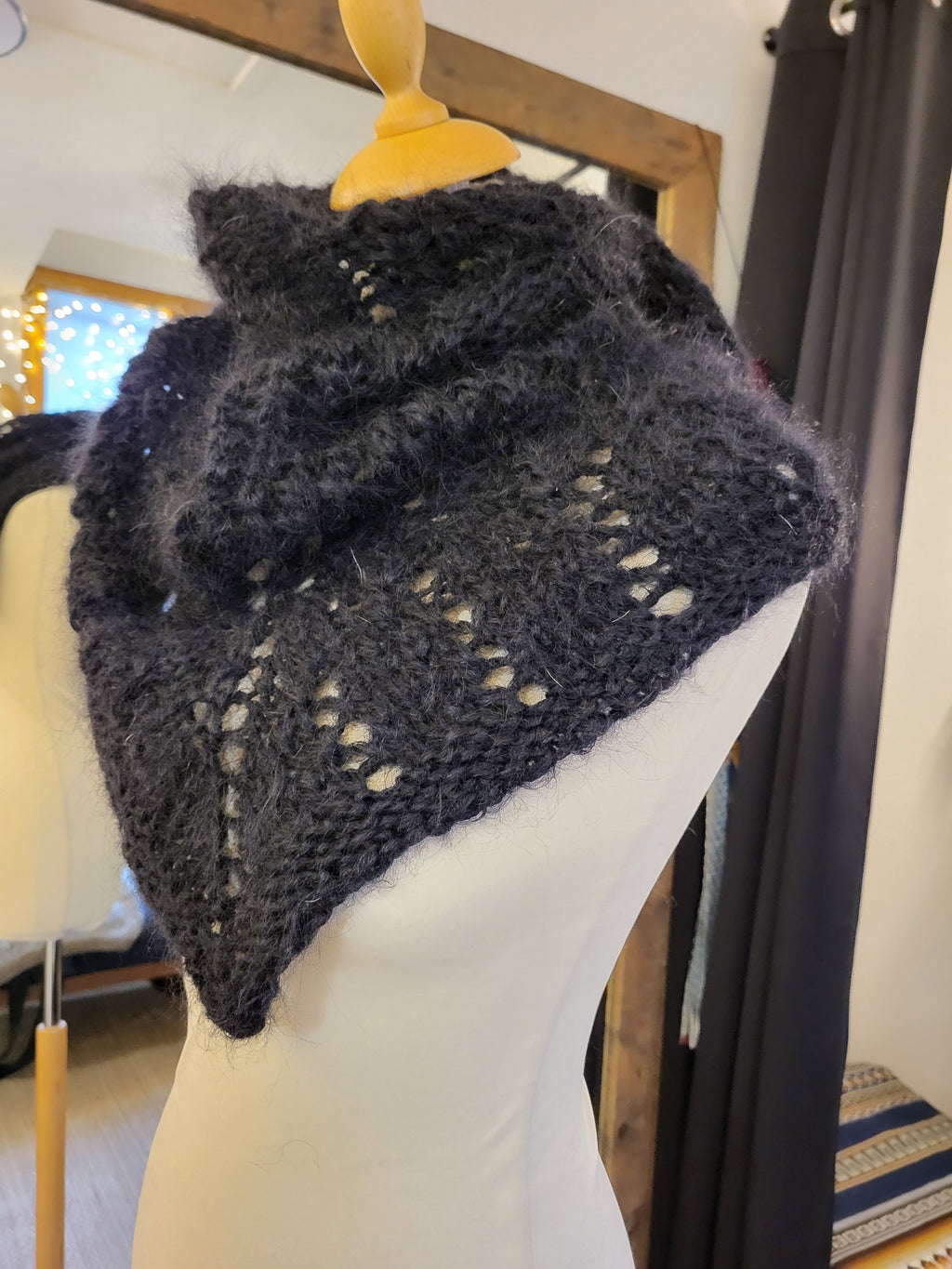 Petit Châle Mohair Noir