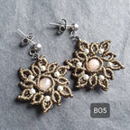 Bijoux Micro-Macramé Kaki et Améthyste