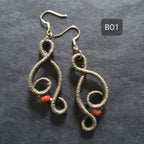 Bijoux Micro-Macramé Kaki et Vert Olive avec Jaspe Rouge et Cornaline