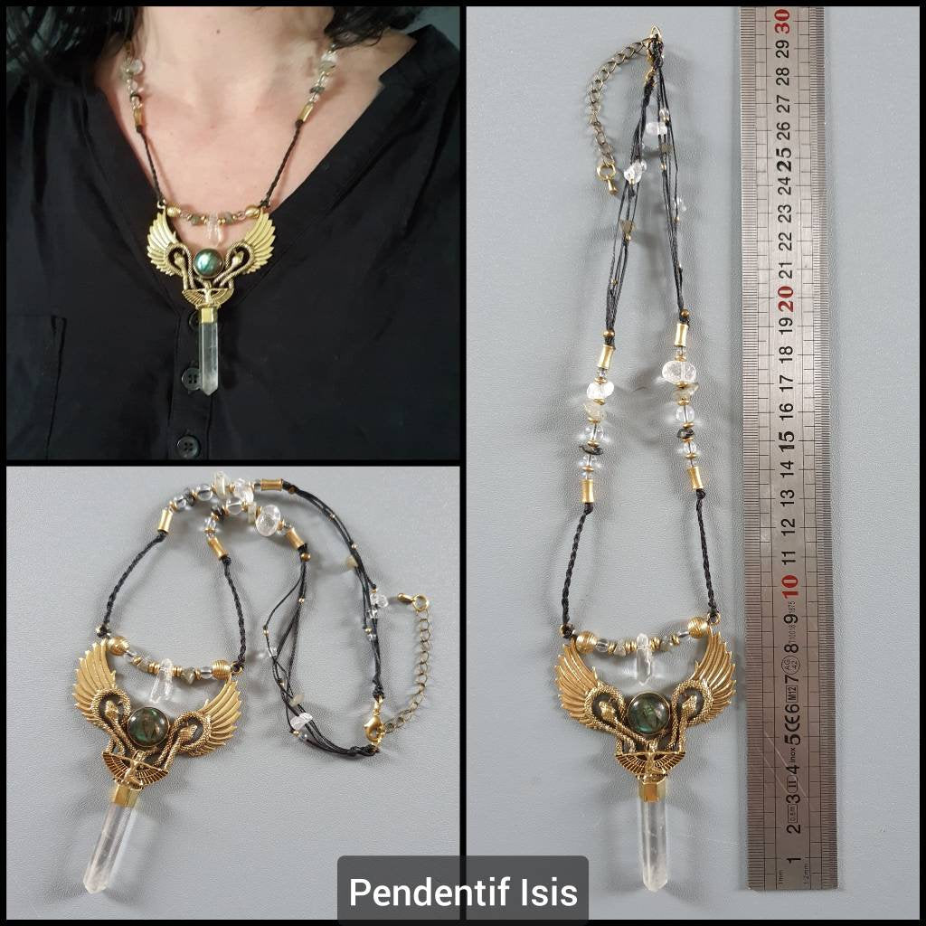 Pendentifs Géometrie Sacrée, Scarabée et Pierres fines - Micro-macramé - Médaillons ethniques, tribal, Bohème