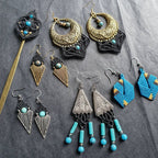 Bijoux Micro-Macramé Noir et turquoise