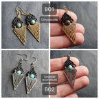 Bijoux Micro-Macramé Noir et turquoise