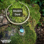 Colliers Torques Micro-macramé et pendentifs Labradorite - Collier Bohème