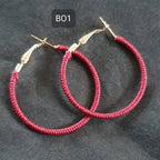 Bijoux Micro-Macramé rouge et Améthyste