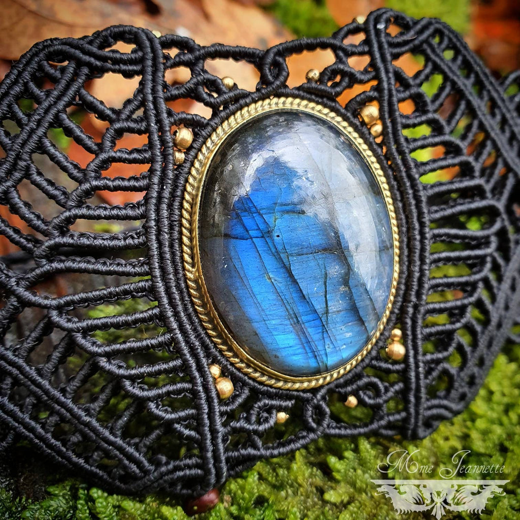BRACELET MICRO MACRAME LABRADORITE