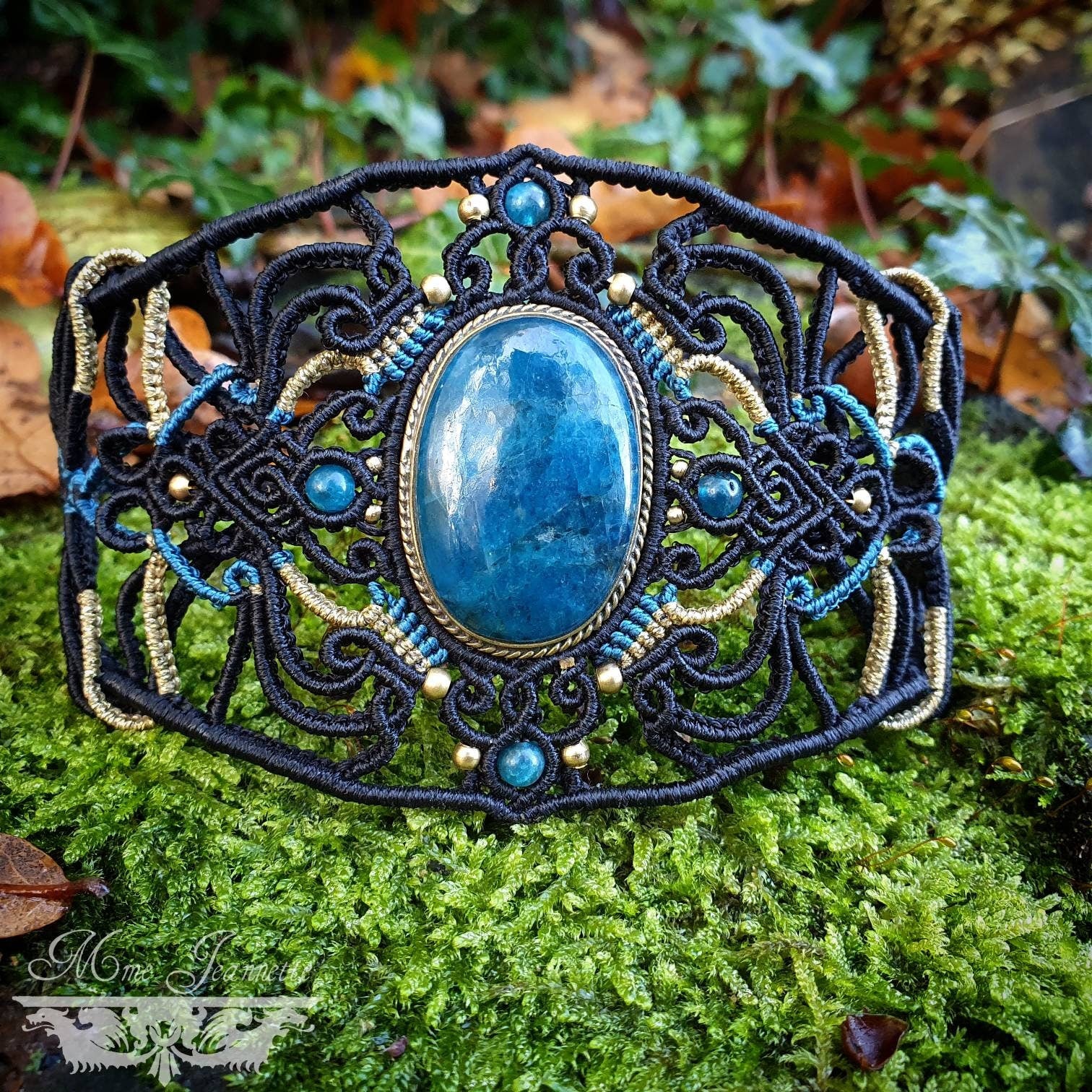 BRACELET MICRO MACRAME APATITE MME JEANNETTE