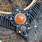 COLLIER MICRO MACRAME GEOMETRIQUE MME JEANNETTE CORNALINE