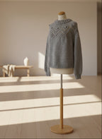 PULL TRICOT DENTELLE FAIT MAIN