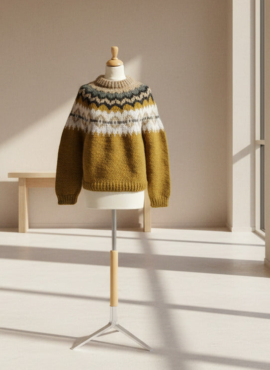 PULL NORDIQUE MOTIF JACQUARD NORVEGIEN