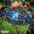 Bracelet Manchette Micro-macramé & Apatite - Bracelet Bohème