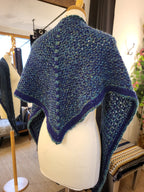 chale laine fait main point tissé