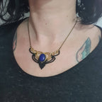 Bijoux Micro-Macramé noir et Lapis-lazuli