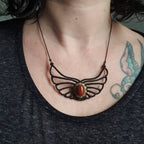 Bijoux Micro-Macramé Noir et Jaspe Rouge